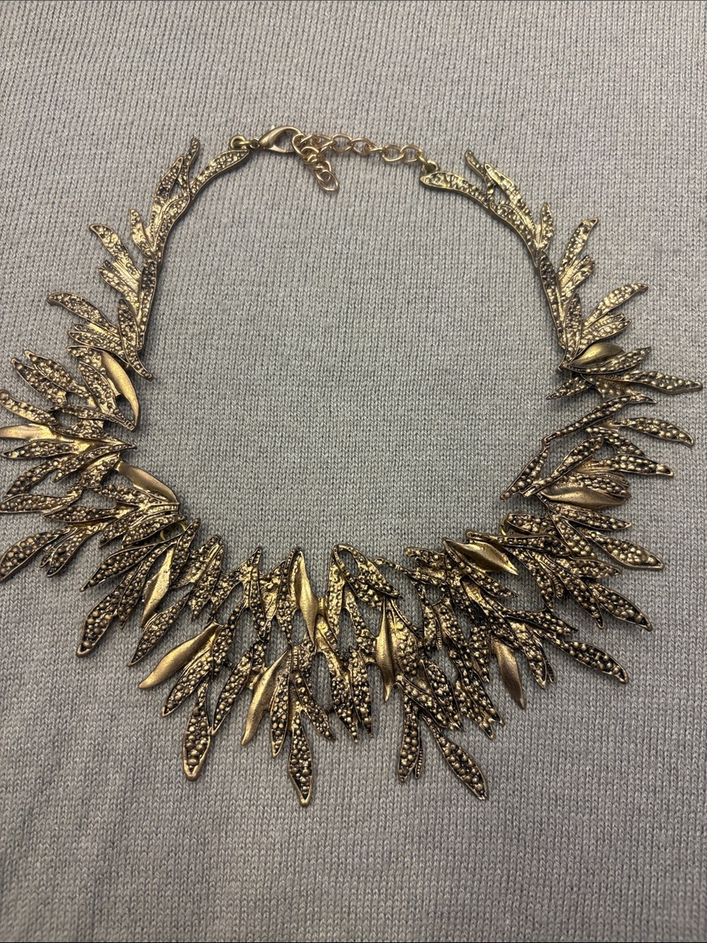 Gold Leaf Statement Necklace - Women Jewelry